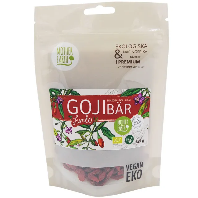 Natessen Mother Earth Jumbo gojibær 125g raw øko søt