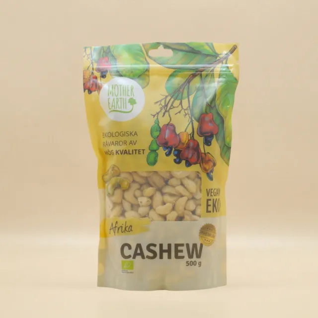 Mother Earth Premium cashewnøtter hele 500g øko