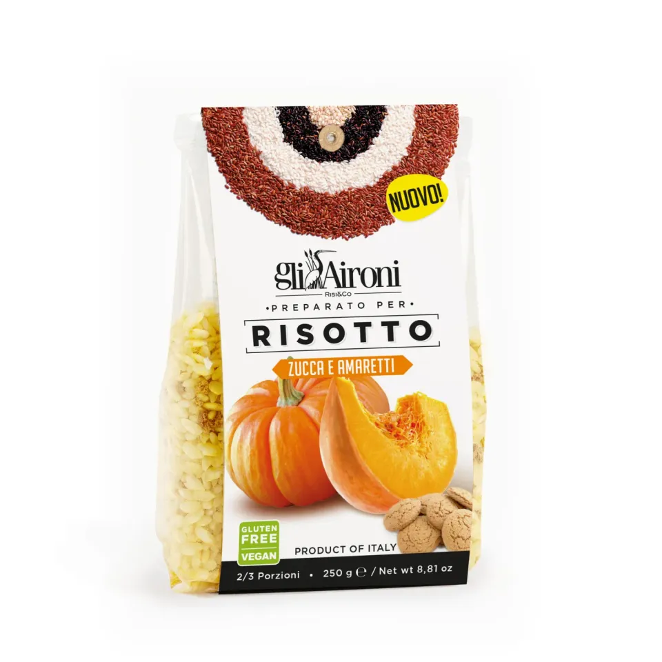 Gli Aironi Zucca e Amaretti risotto ferdigblanding søtlig