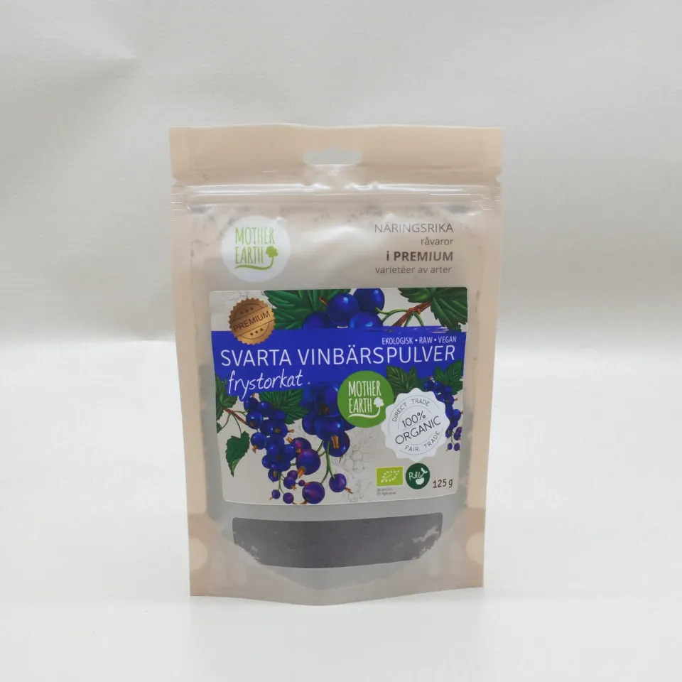 Natessen Mother Earth solbærpulver nordisk EKO 125 g