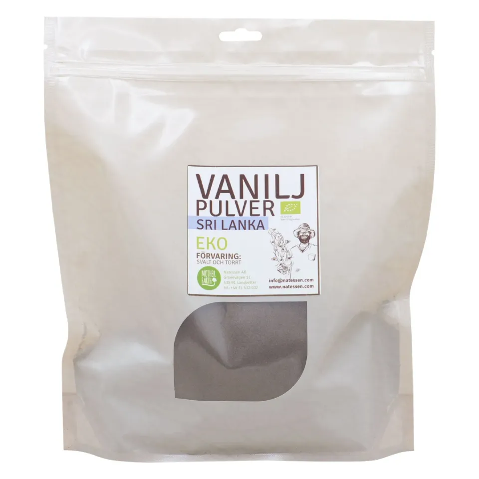 Natessen Mother Earth Vaniljepulver 1kg premium økologisk