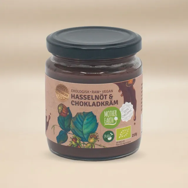 Natessen Mother Earth hasselnøtt sjokoladekrem 210g økologisk