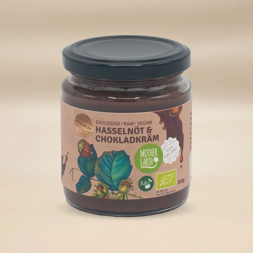 Natessen Mother Earth hasselnøtt sjokoladekrem 210g økologisk