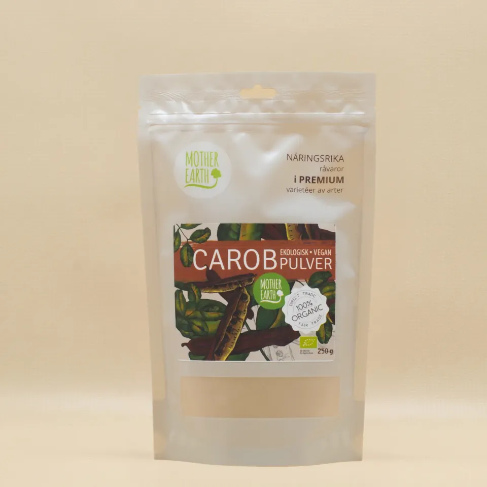 Natessen Mother Earth carob pulver øko 250 g søtlig