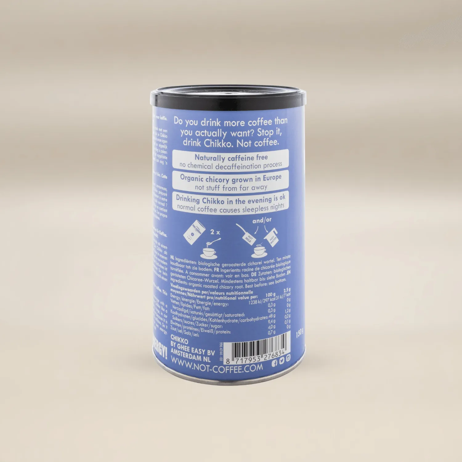 Natessen Chikko Not Coffee sikoripulver 150 g rostad