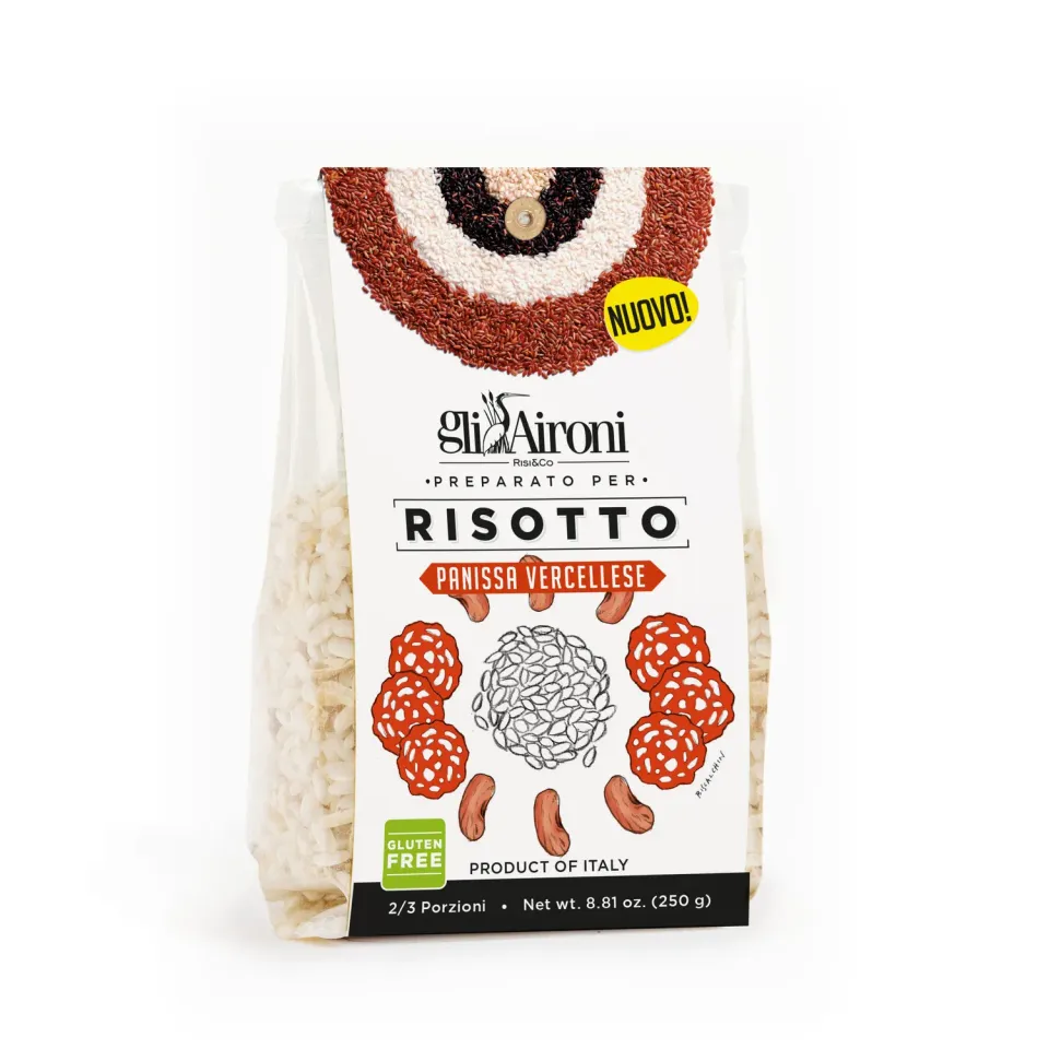 Gli Aironi Panissa risotto carnaroli med bønner