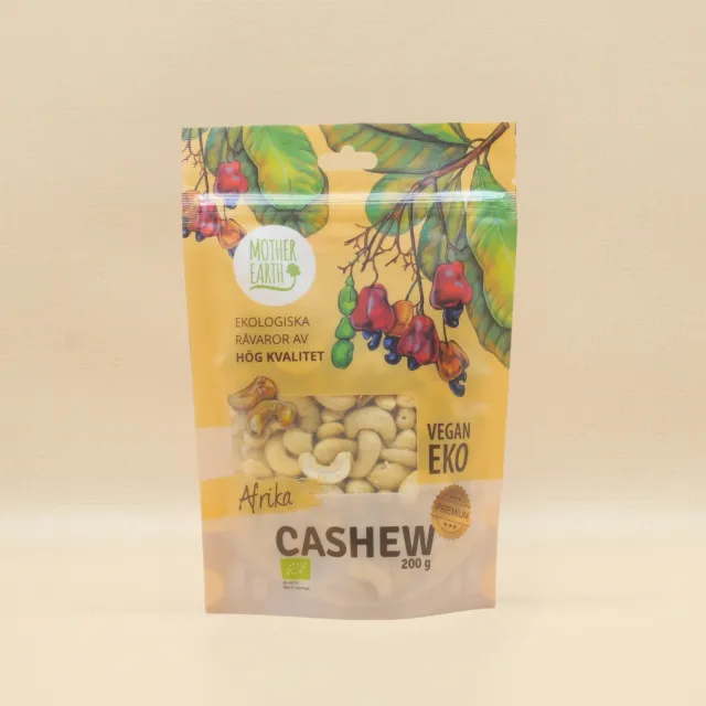 Natessen Mother Earth cashewnøtter hele premium øko 200g milde