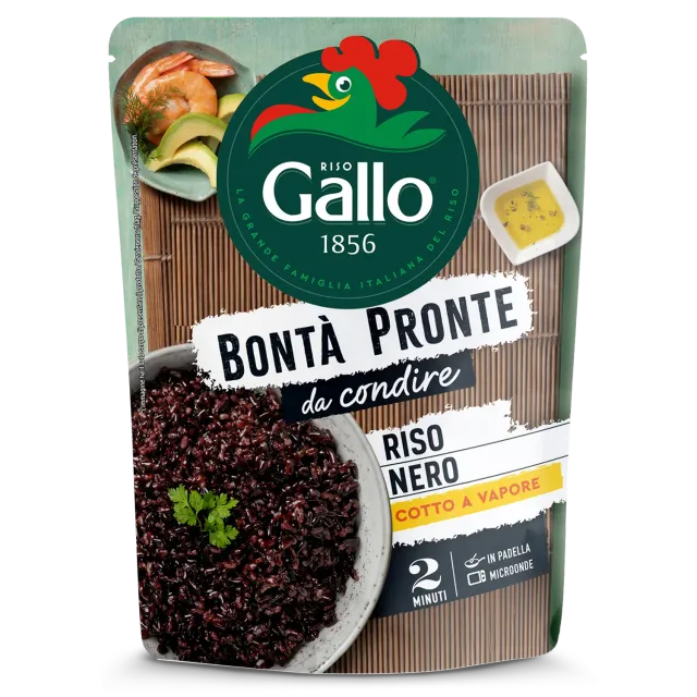 Riso Gallo Bontà Pronte svart ris 250 g nøtteaktig