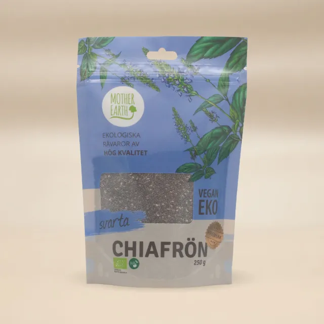 Natessen Mother Earth chiafrø svarte øko 250 g raw