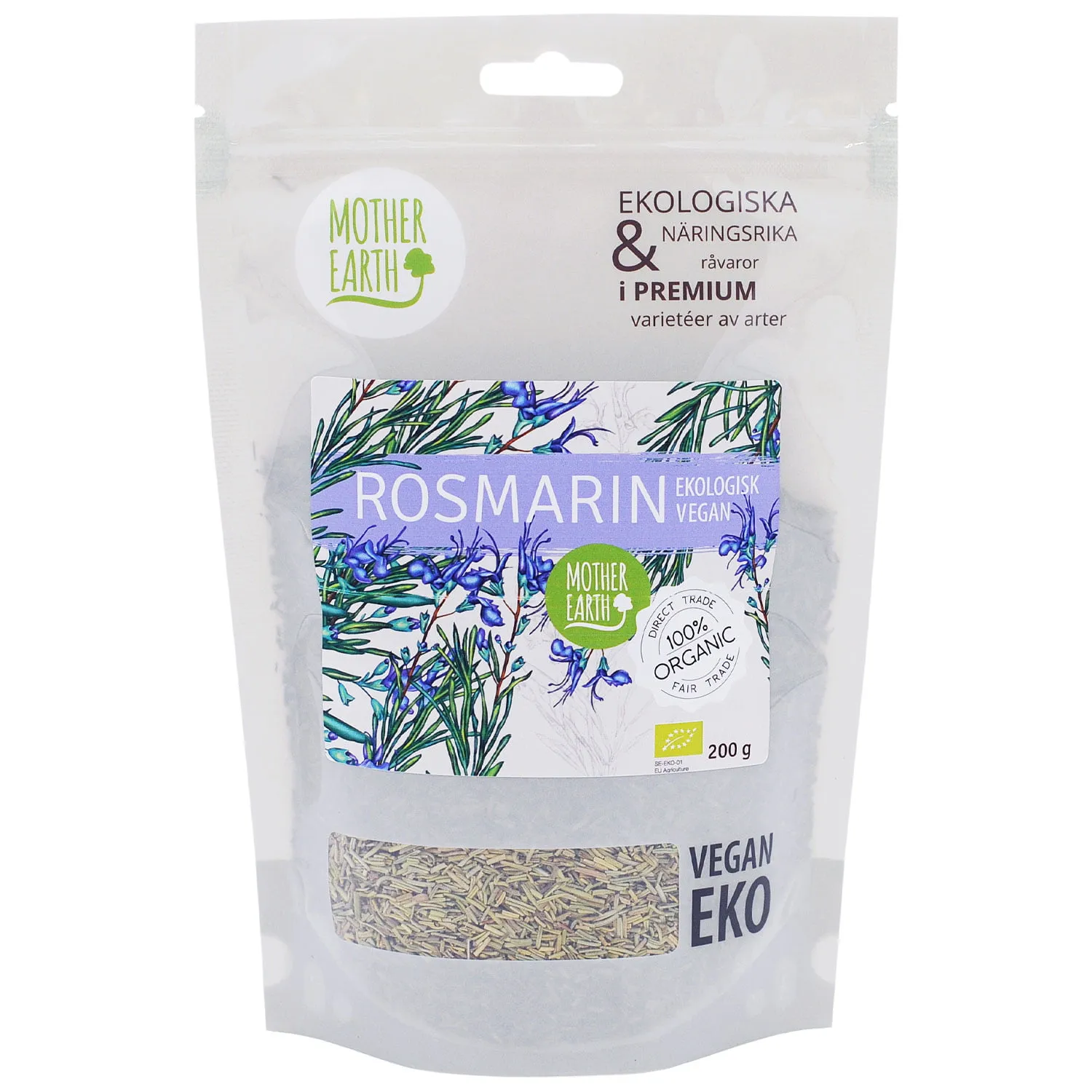 Natessen Mother Earth Rosmarin krydder 200g økologisk