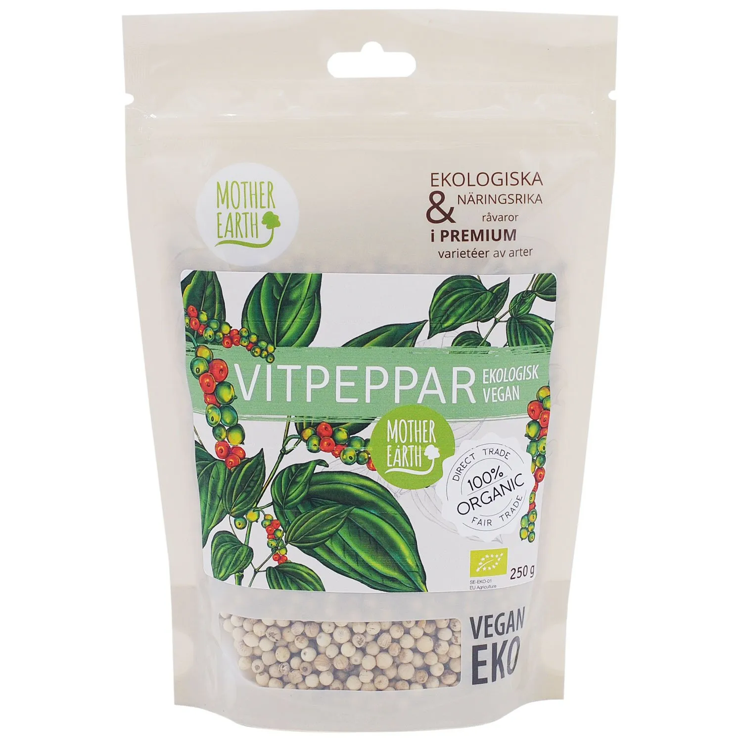 Natessen Mother Earth hel hvit pepper 250 g mild
