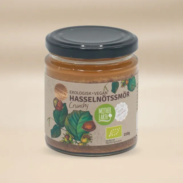 Natessen Mother Earth Premium hasselnøttsmør 210g crunchy