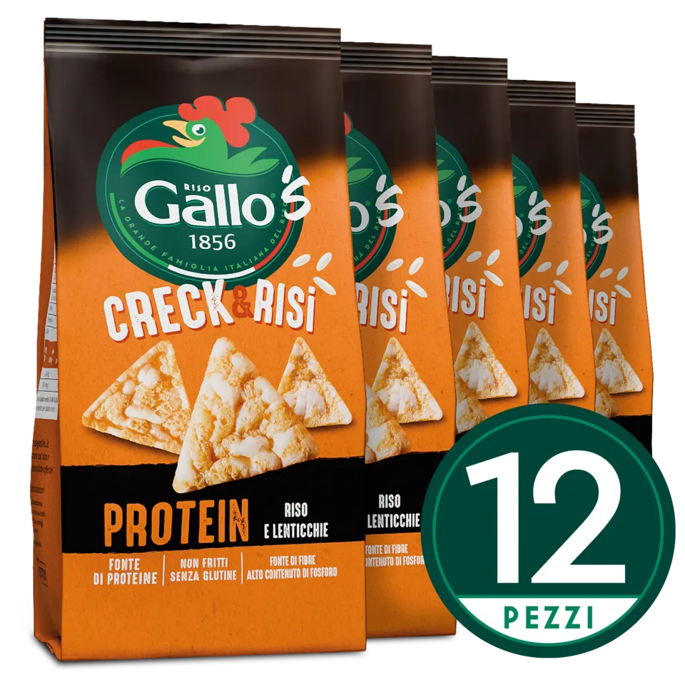 Riso Gallo Creck&Risi Protein riskjeks linser vegansk