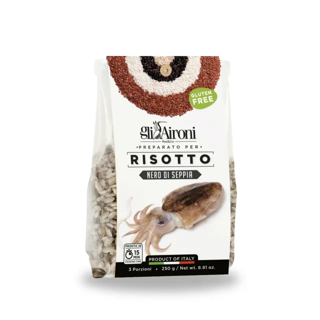 Gli Aironi Nero di Seppia risotto carnaroli glutenfri