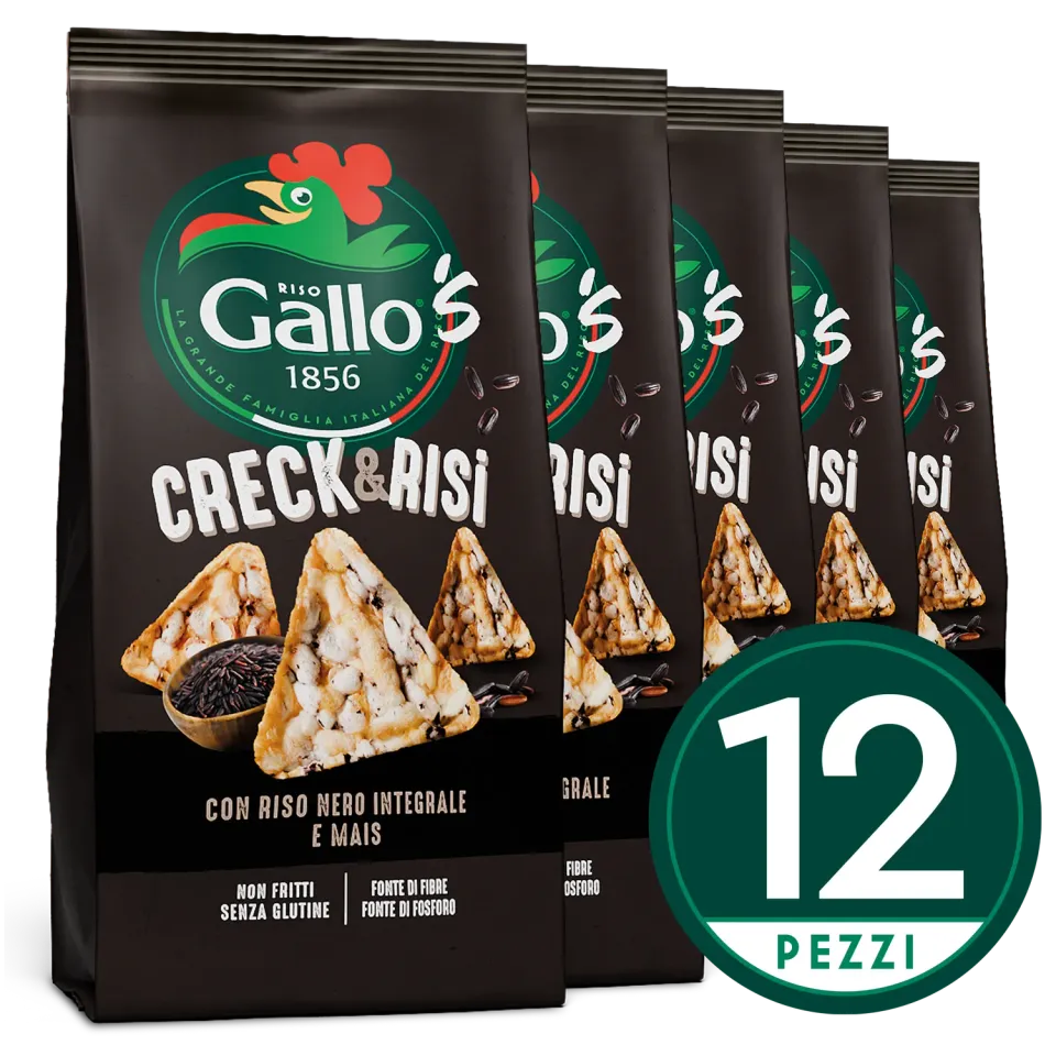 Riso Gallo Creck&Risi svart ris snack mais integrale