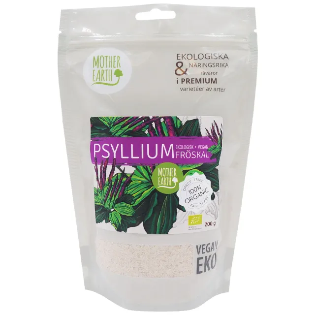 Natessen Mother Earth Premium Psylliumfrøskall Øko 200 g Fiberrikt