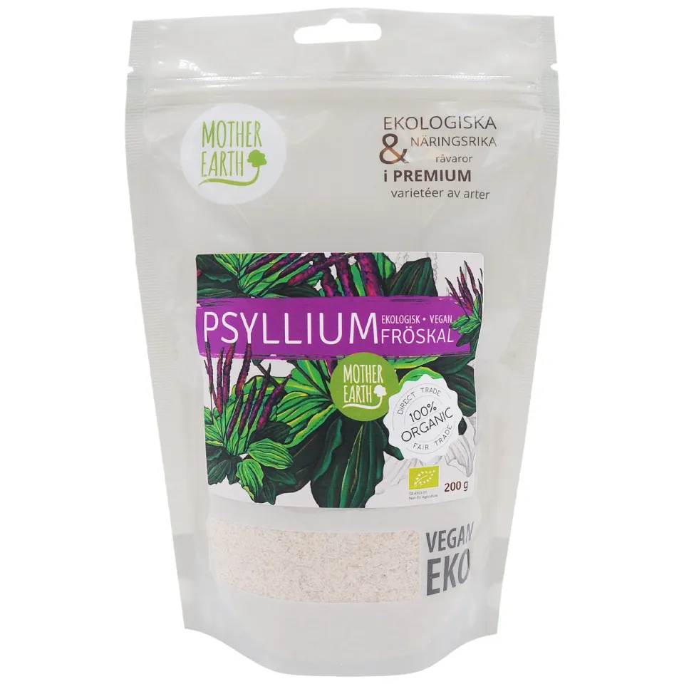 Natessen Mother Earth Premium Psylliumfrøskall Øko 200 g Fiberrikt