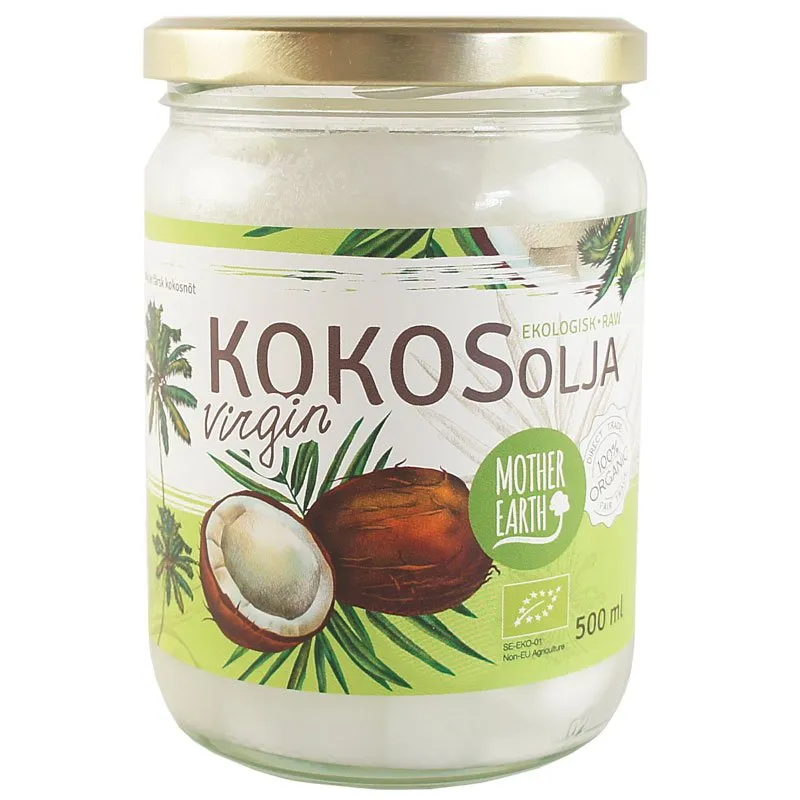 Natessen Mother Earth kokosolje extra virgin rå øko 500 ml mild