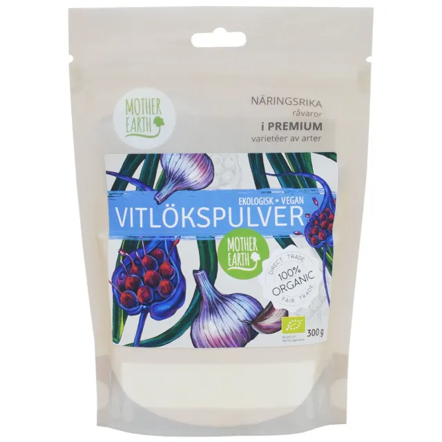Natessen Mother Earth hvitløkspulver 300 g økologisk mild