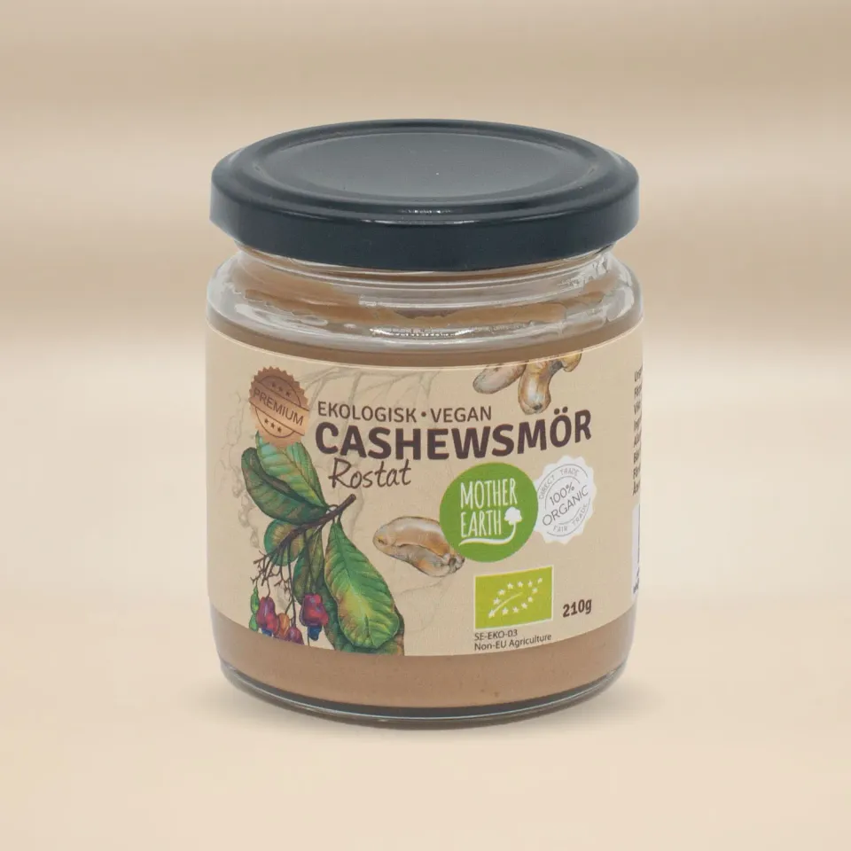 Natessen Mother Earth cashewsmør ristet 210 g premium