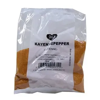 Saga kajennepepper 60 g krydder sterk