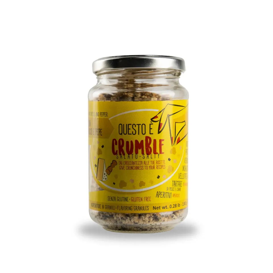 Gli Aironi Crumble Cacio e Pepe topping sprø