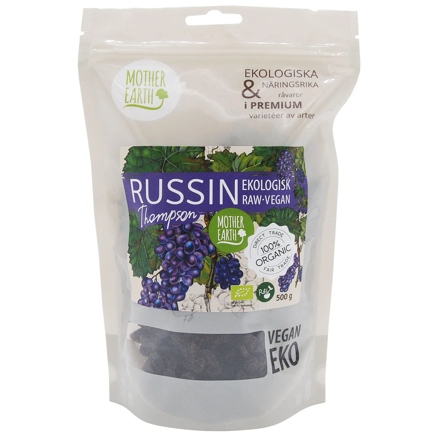 Natessen Mother Earth rosiner Blå Thompson 500 g