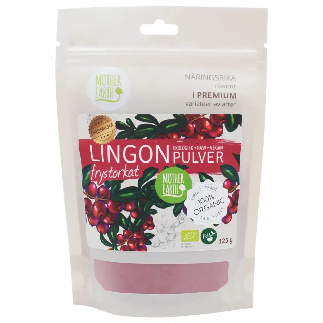 Natessen Lingonpulver nordisk øko 125 g syrlig