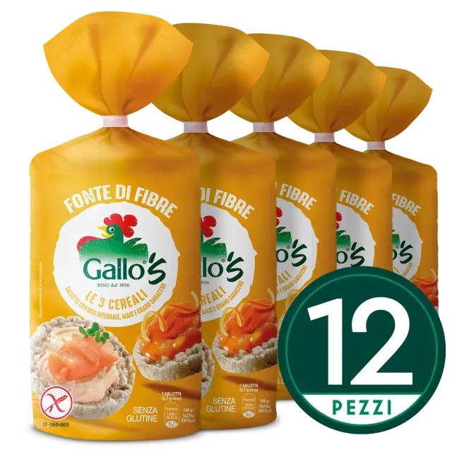 Riso Gallo Gallette 3 Cereali riskaker glutenfri