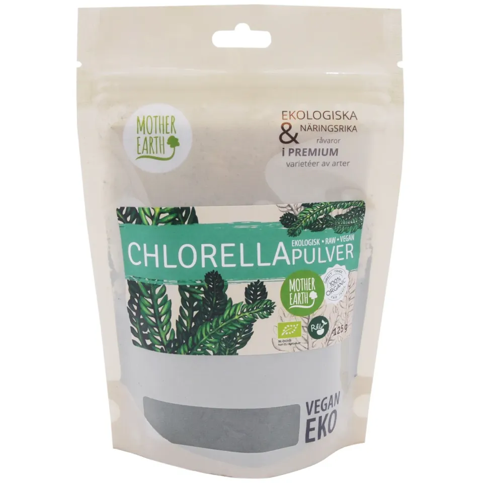 Natessen Mother Earth chlorellapulver RAW&EKO 125 g