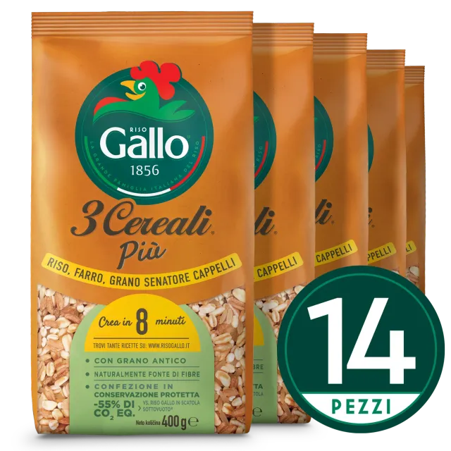 Riso Gallo 3 Cereali Più Riso Farro Cappelli kornblanding