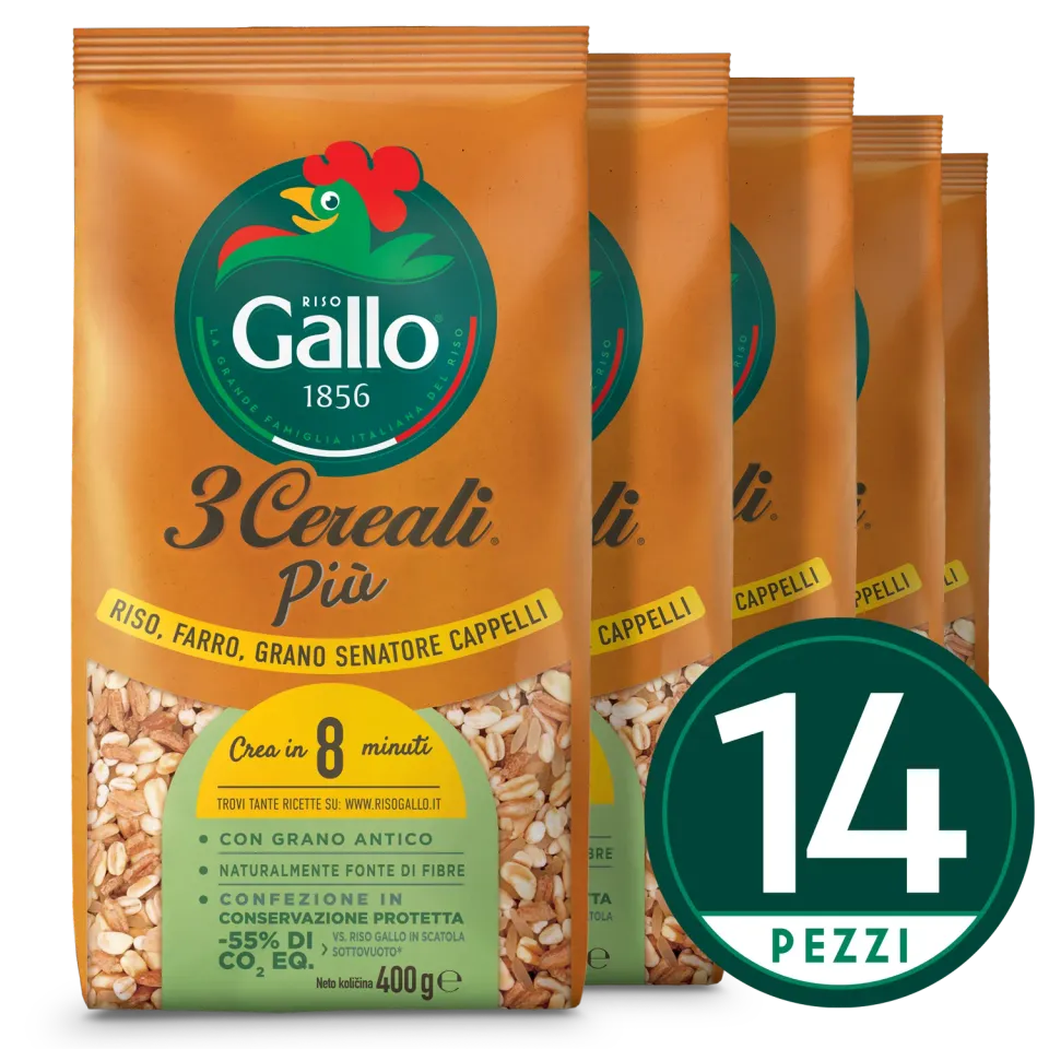 Riso Gallo 3 Cereali Più Riso Farro Cappelli kornblanding