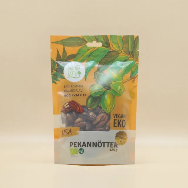 Natessen Mother Earth Pekannøtter 125 g rå økologisk