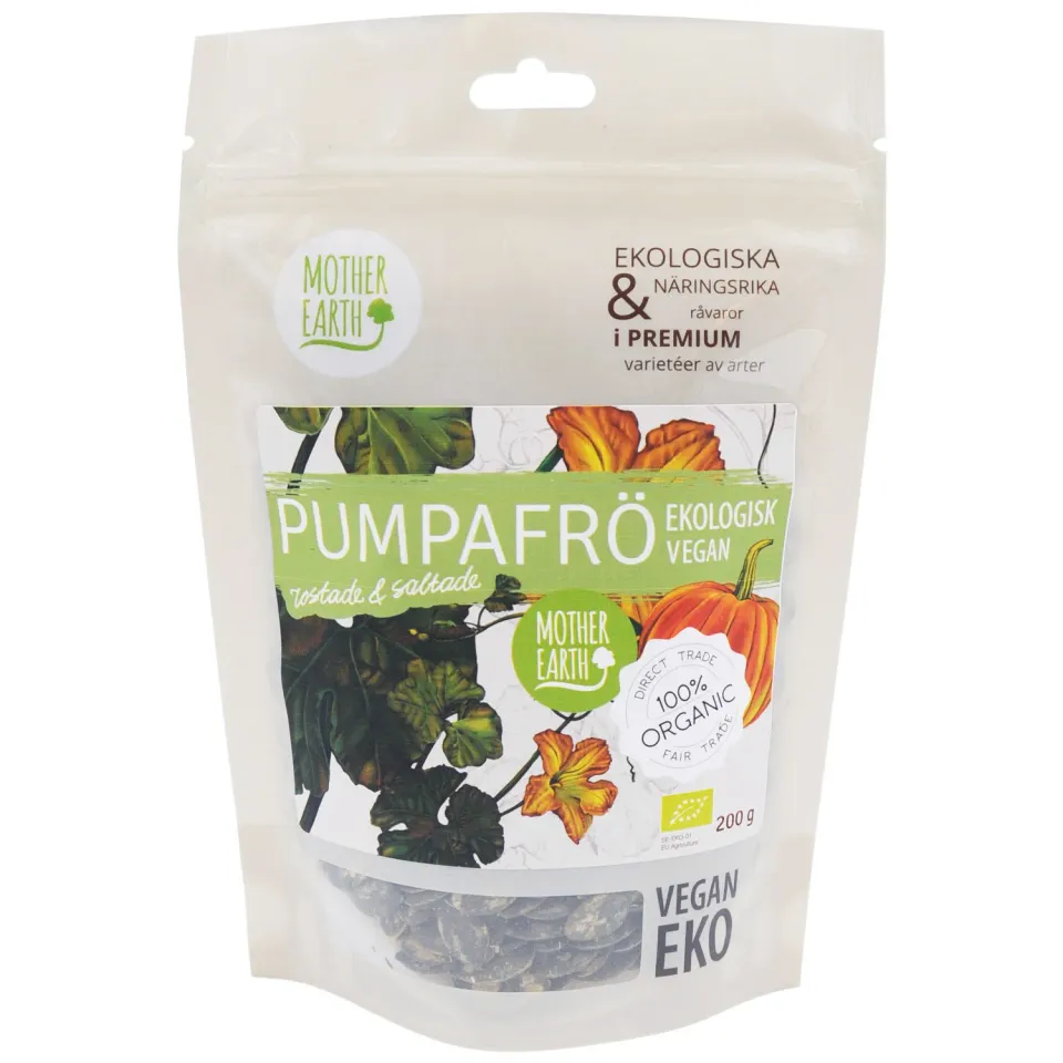 Natessen Mother Earth Gresskarkjerner Ristet Salt 200 g