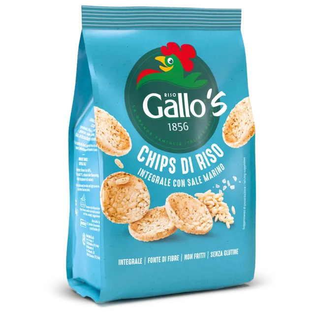 Riso Gallo Gallo's Chips snacks fullkorn havsalt sprø