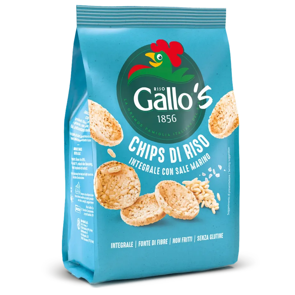 Riso Gallo Gallo's Chips snacks fullkorn havsalt sprø