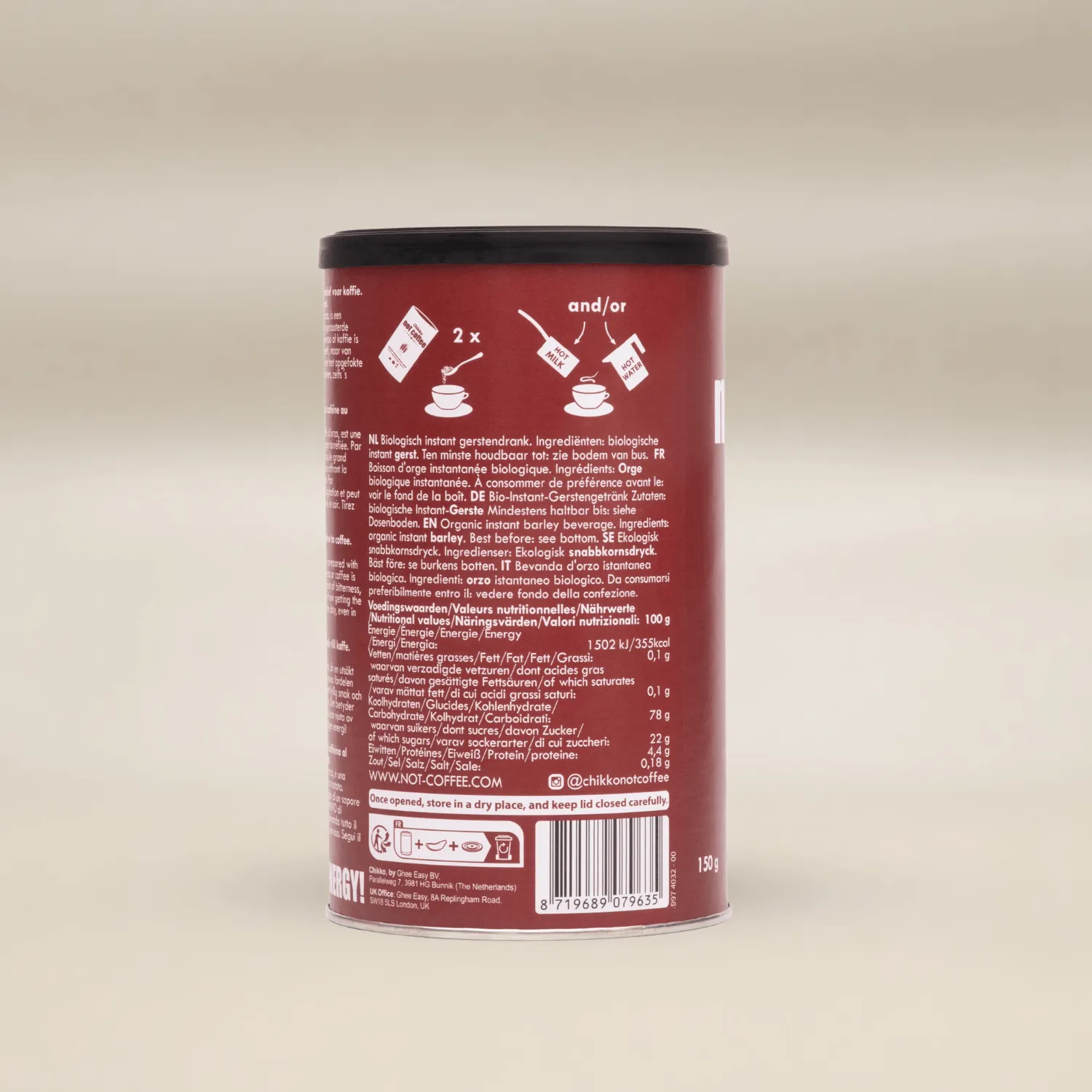 Natessen Chikko Not Coffee kaffealternativ 150 g bygg