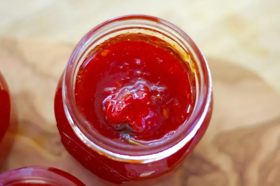 Skjæveland Gardsutsalg chilimarmelade per glass mild