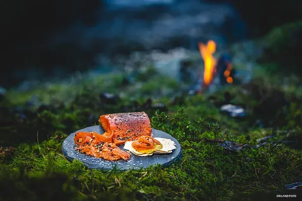 Skjæveland Gardsutsalg Skakkeaure varmrøykt ørret per kg mild