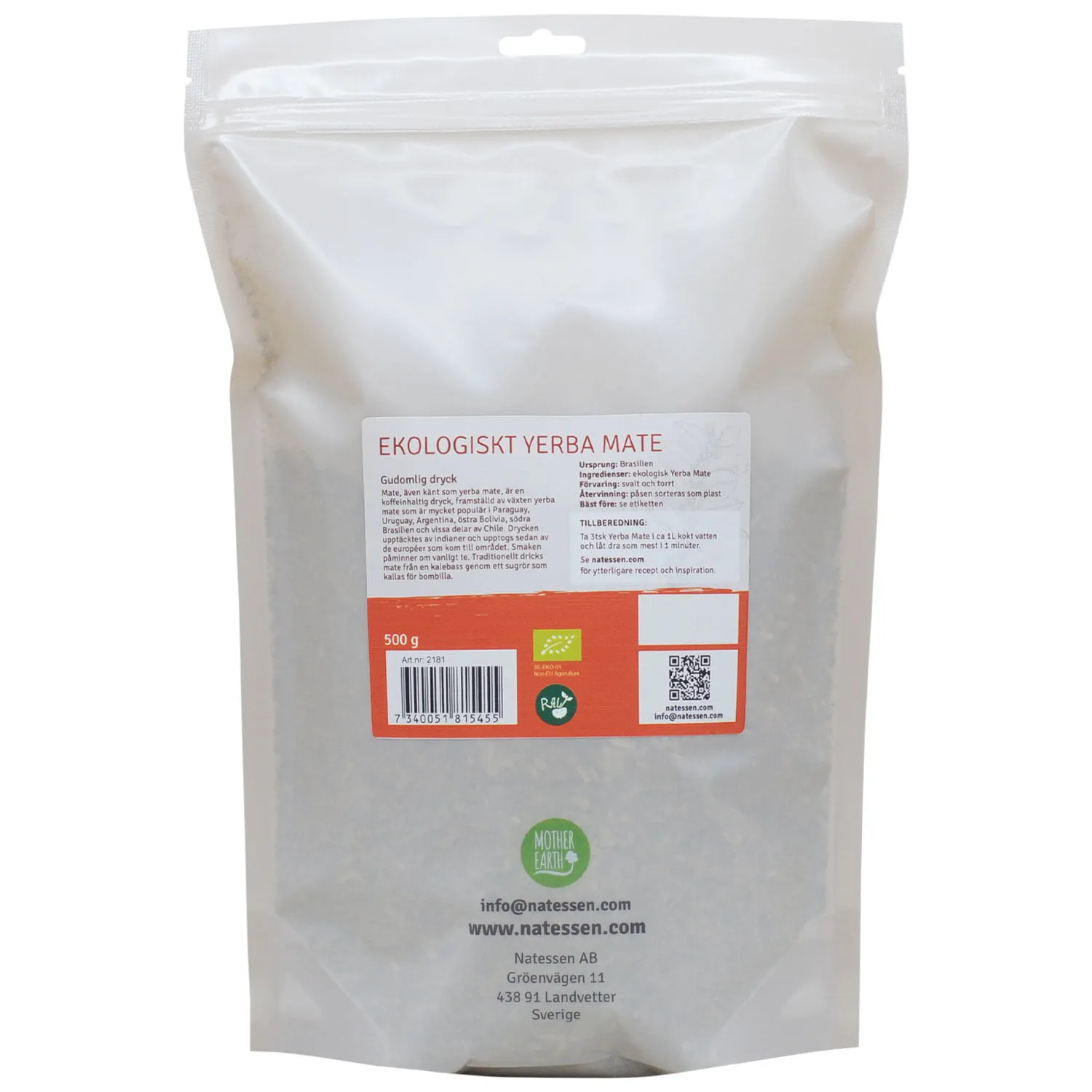 Natessen Mother Earth yerba mate Tradition 500 g