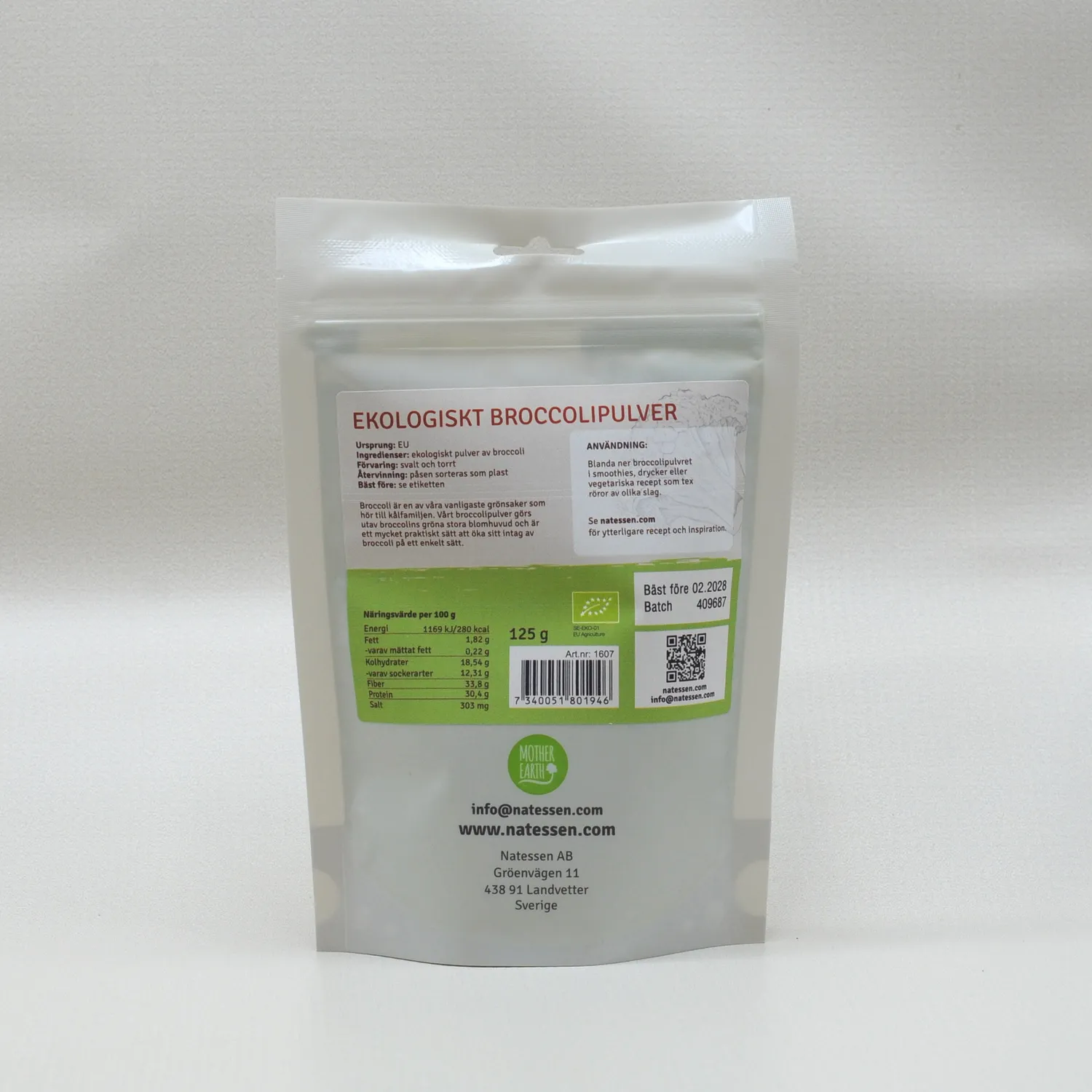 Natessen Mother Earth brokkolipulver øko 125 g