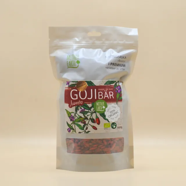 Natessen Mother Earth Jumbo gojibær 500g raw øko søt