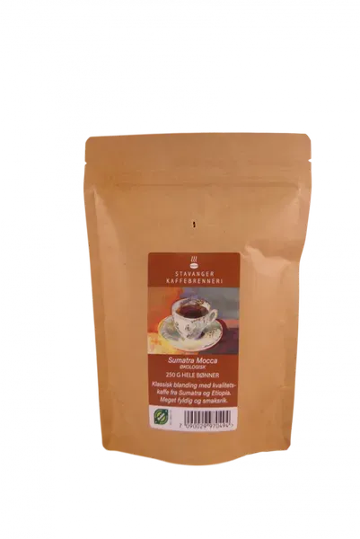 Skjæveland Mocca Sumatra hele bønner 250 g fyldig