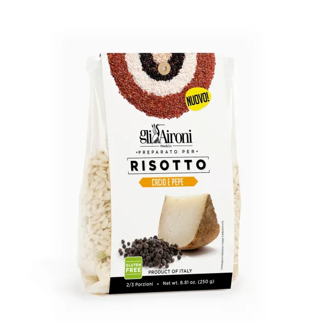 Gli Aironi Cacio e Pepe risotto carnaroli glutenfri