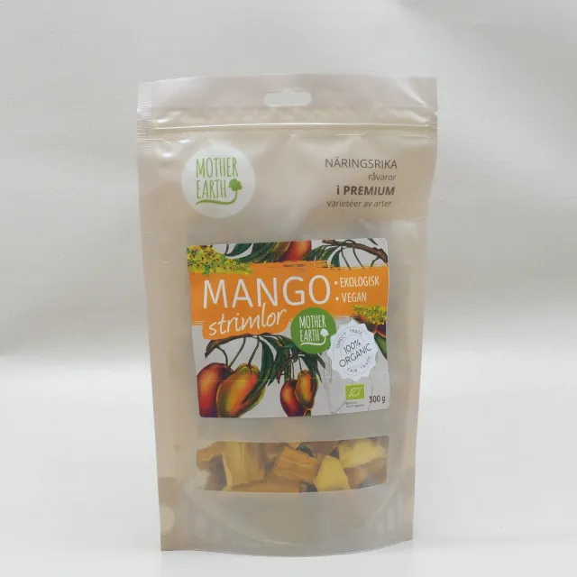 Natessen Mother Earth mangostrimler 300 g tørket øko