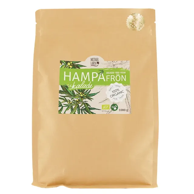 Natessen Mother Earth hampafrø 1 kg økologisk skrellet rå