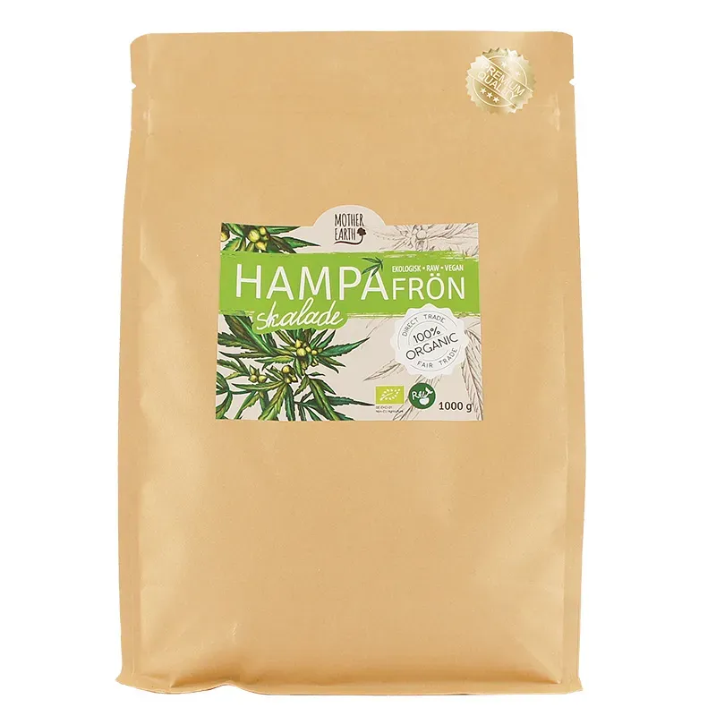 Natessen Mother Earth hampafrø 1 kg økologisk skrellet rå