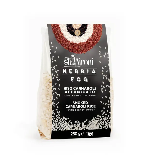 Gli Aironi Carnaroli Affumicato røkt ris 250 g mild
