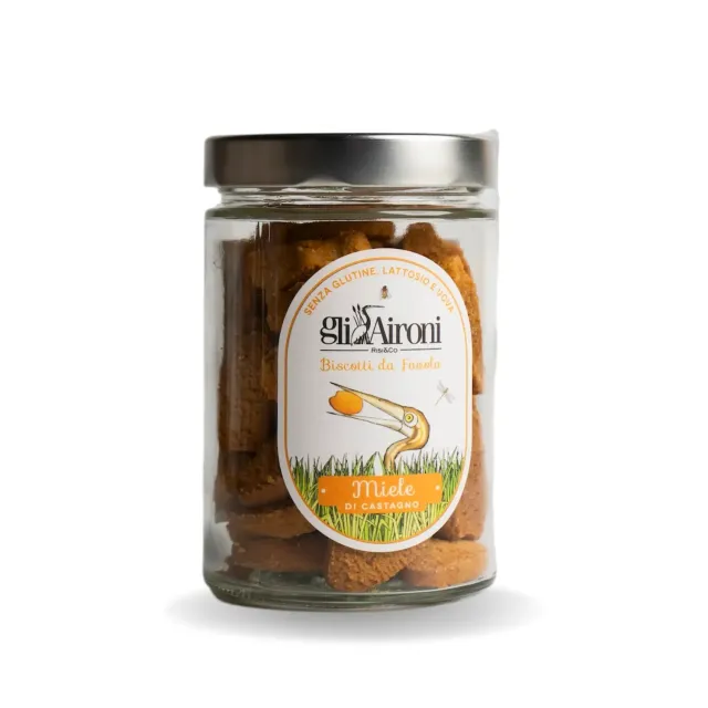 Gli Aironi riskjeks kastanjehonning glutenfri i glass