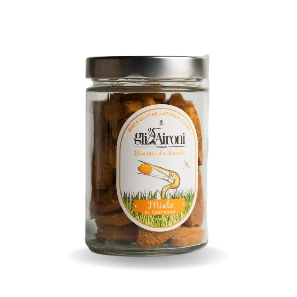 Gli Aironi riskjeks kastanjehonning glutenfri i glass